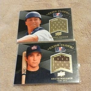 2008 Camo Cloth USA Baseball Game Used Jersey Cards